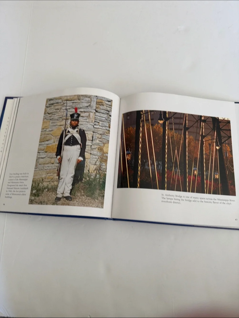Minneapolis and St. Paul Hardcover City Photo Book - Blue & Gold Cover